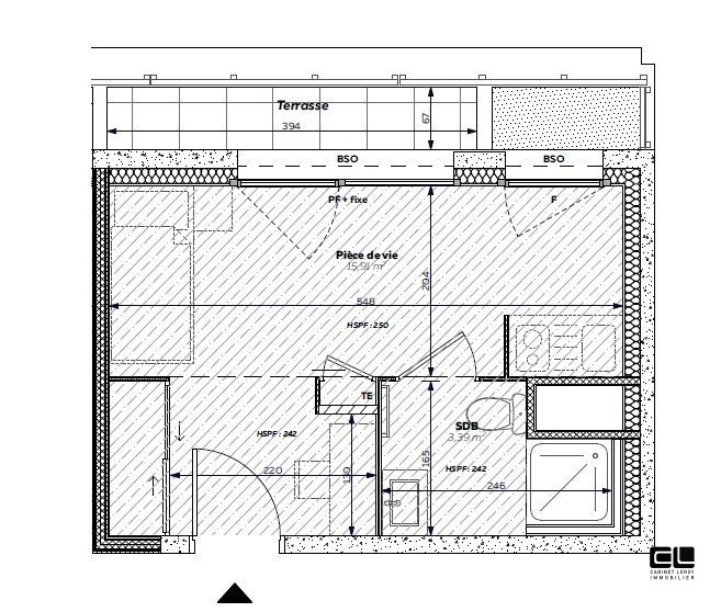 APPARTEMENT T1 A LOUER - LYON 7EME ARRONDISSEMENT jean jaures - 19.3 m2 - 668 &euro; charges comprises par mois
