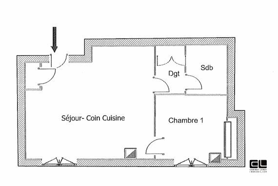 APPARTEMENT T2 A LOUER - LYON 3EME ARRONDISSEMENT - 42.16 m2 - 617�&euro; charges comprises par mois